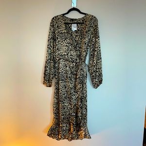 Quiz Leopard Print Dress Size 12 NWT